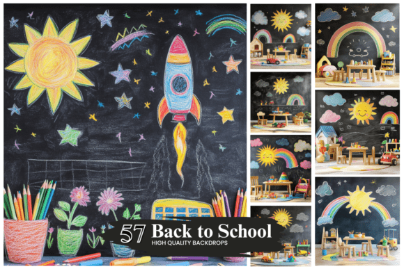 30 Back to School Chalkboard Backdrops