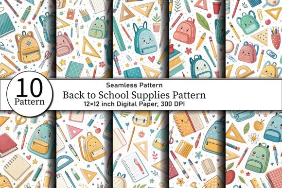 Back to School Supplies Pattern: A Versatile Tool for Creative Projects