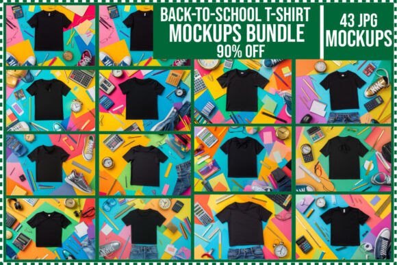 Back to School T-Shirt Mockup Bundle2